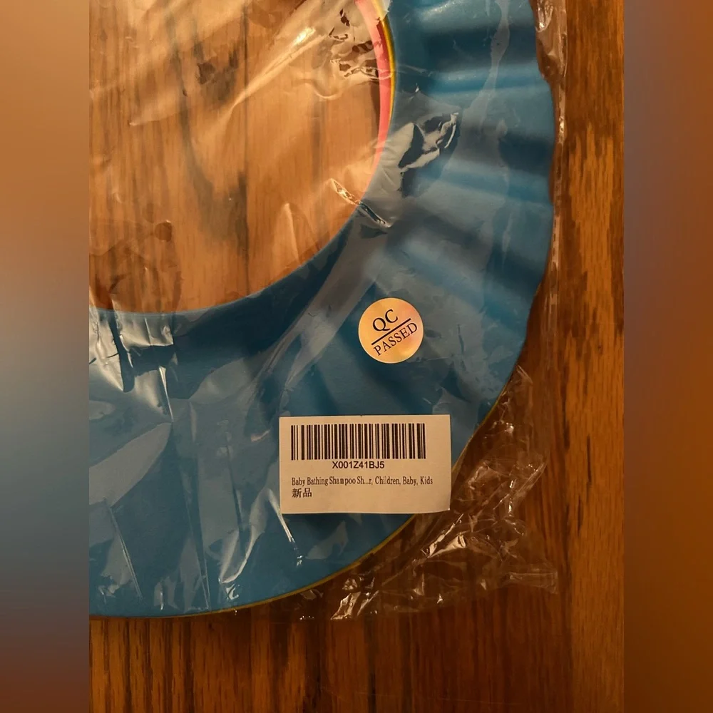 Set of 3 Adjustable Baby Bath Visors - Blue Yellow Pink, In Original Packaging
